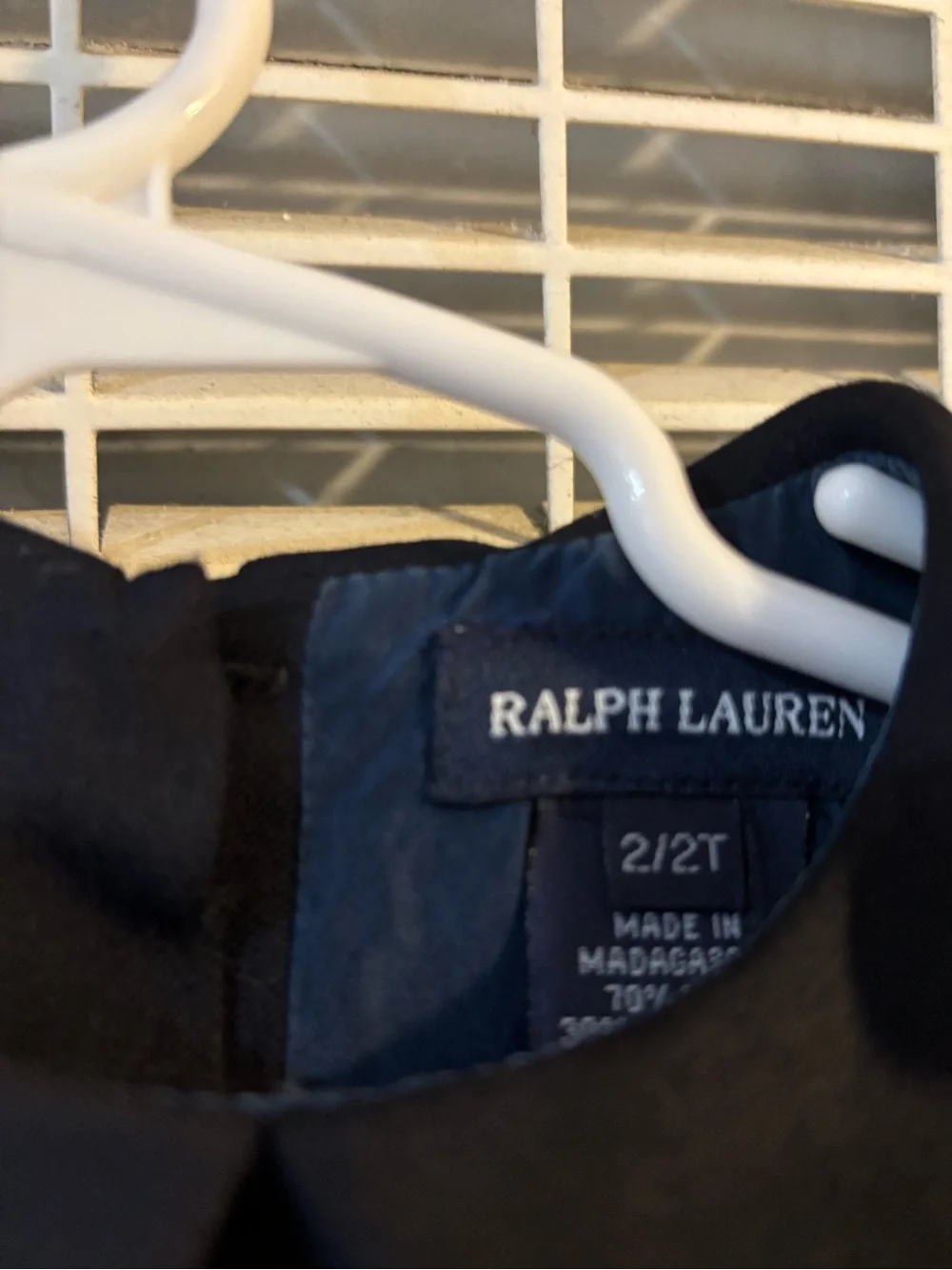 Ralph Lauren Black Dress with Pink Smocked Details